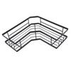 Corner Shower Shelf Wall Mounted Bathroom Organizer with Adhesive Hooks for Kitchen Toilets Living Rooms Black Small