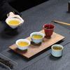 Five famous kiln tea cups, tea cup sets, tea cups, master cups, business company events, cultural and creative souvenirs