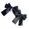 Cute Sweet Girly Dark Bow Hair Clip Bow Cross Gothic Y2K-style Bow Bunches Accessories Sweet Balletcore