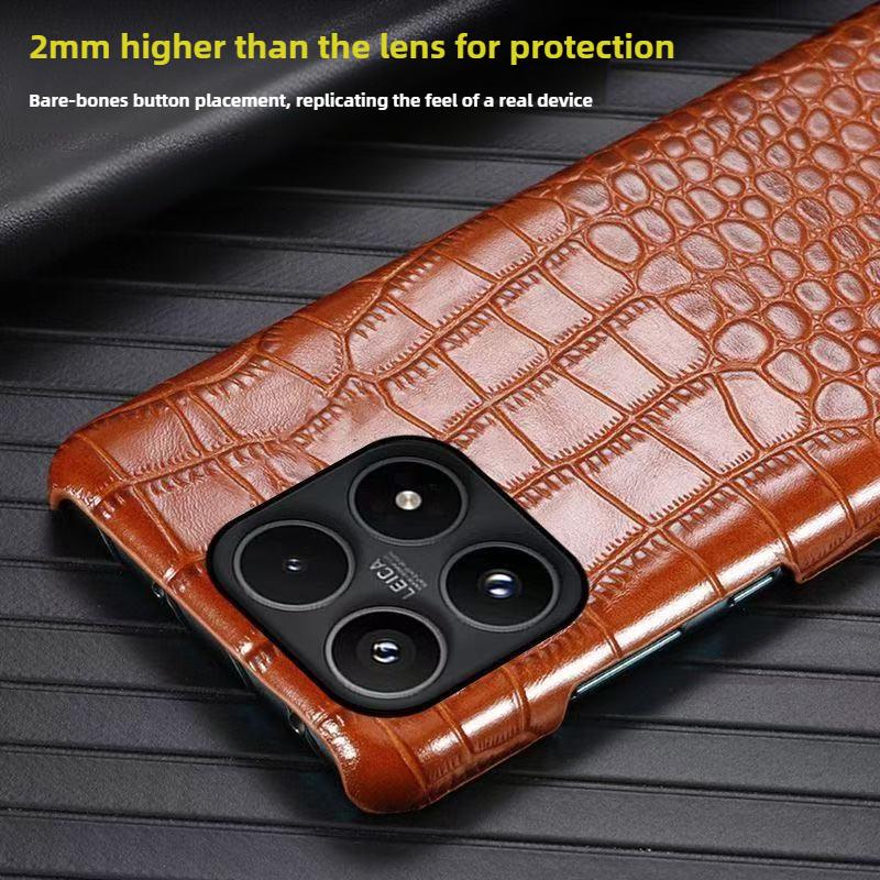 Retro Krokodilmuster Rindsleder Hülle für Xiaomi 17 Pro Max Mi 15T 14T Pro 13T Mi15 14 13 12s Ultra Handyhülle