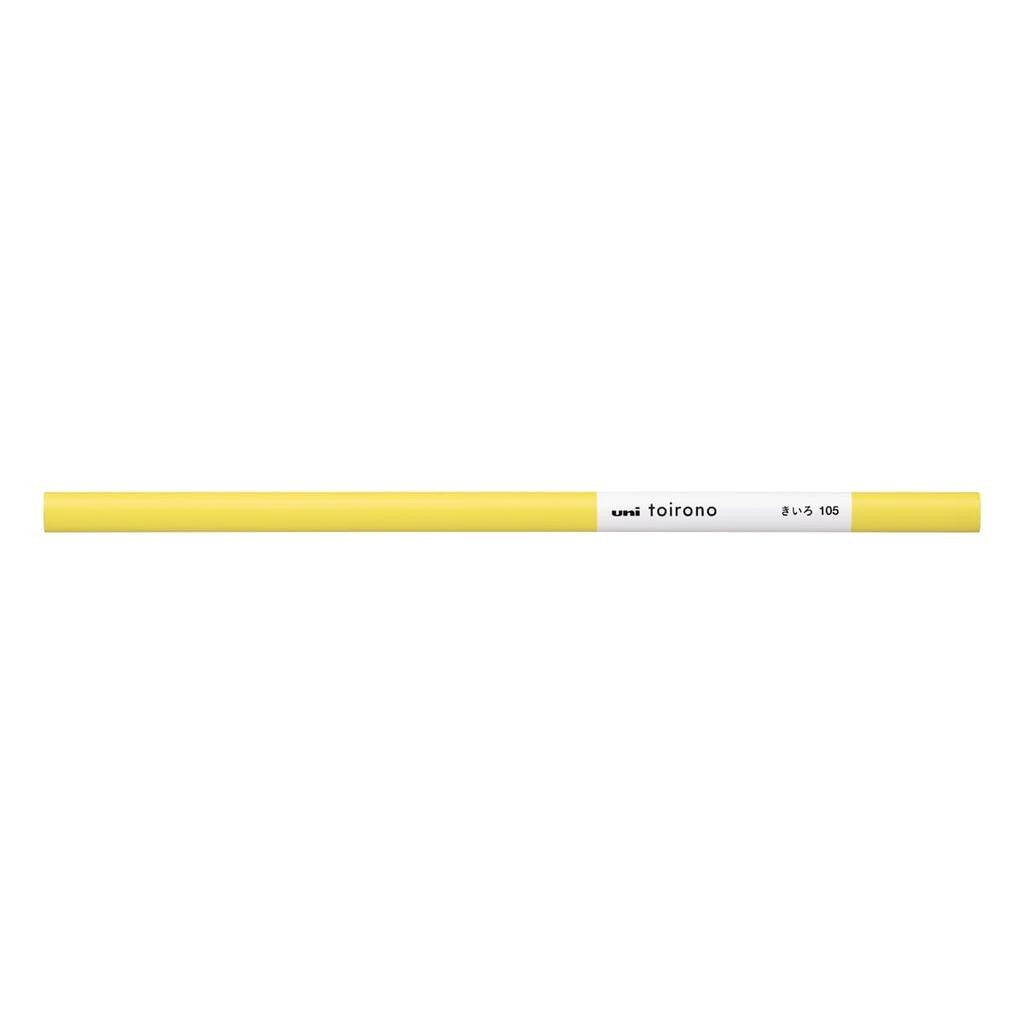 Mitsubishi Pencil Toirono Colored 1 Pencils, Dozen, Yellow, TR.1051D