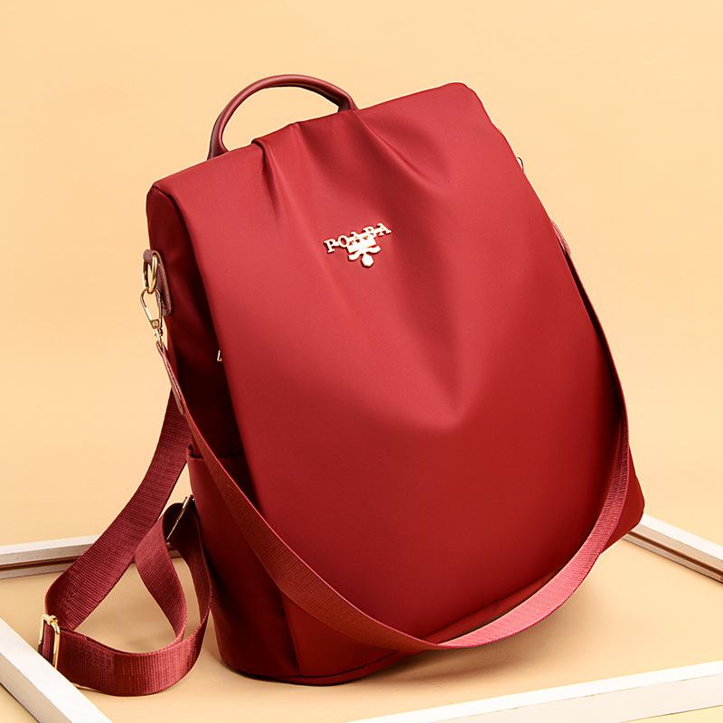 Backpack Women's New Simple Oxford Cloth Travel Bag Outdoor Function Multi-shoulder Anti-theft Backpack Women