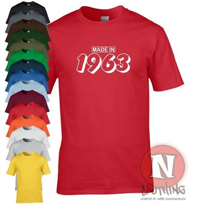 1963 gemacht T-Shirt Geburtstagsfeier Geschenk lustiges Party-T-Shirt