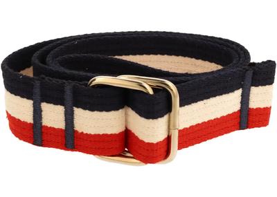 Cotton Trouser Belt 40mm Stripes Navy Blue White Red Cotton Trouser Belt 40mm Stripes Navy Blue White Red 100 Cm