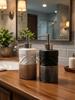 300ml Soap Dispenser Ceramic Separate Bottle Bath Gel Shampoo Lotion Bottle Press Bottle Hand Lotion Home Stay Hotel