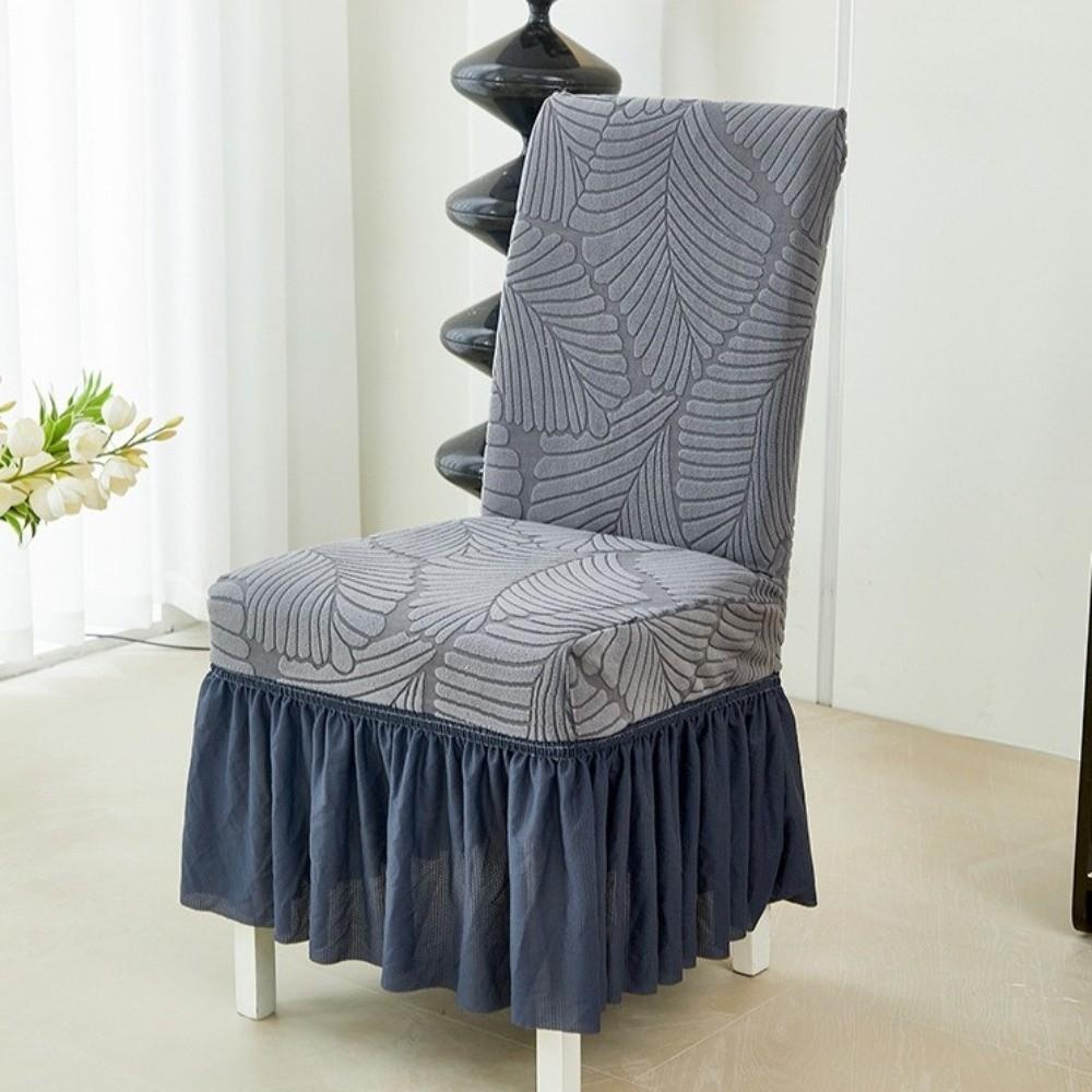 Dust-proof Stretch Jacquard Dining Chair Cover Wear-Resistant Banquet Chair Cover Living Room
