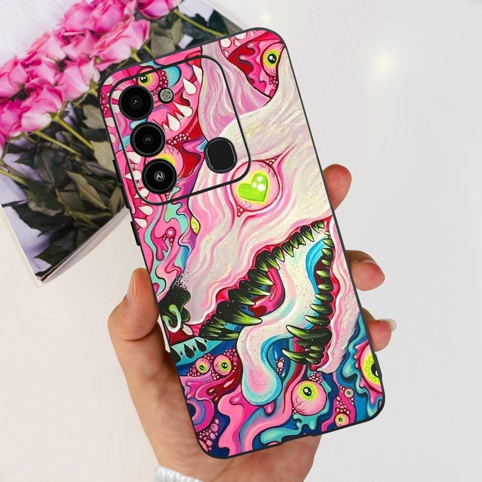 For Tecno Spark GO 2022 Case KG5 Soft Silicone Cute Cat Phone Cover For Tecno SparkGO 2022 6.52" Luxury Love Flower Cases Funda
