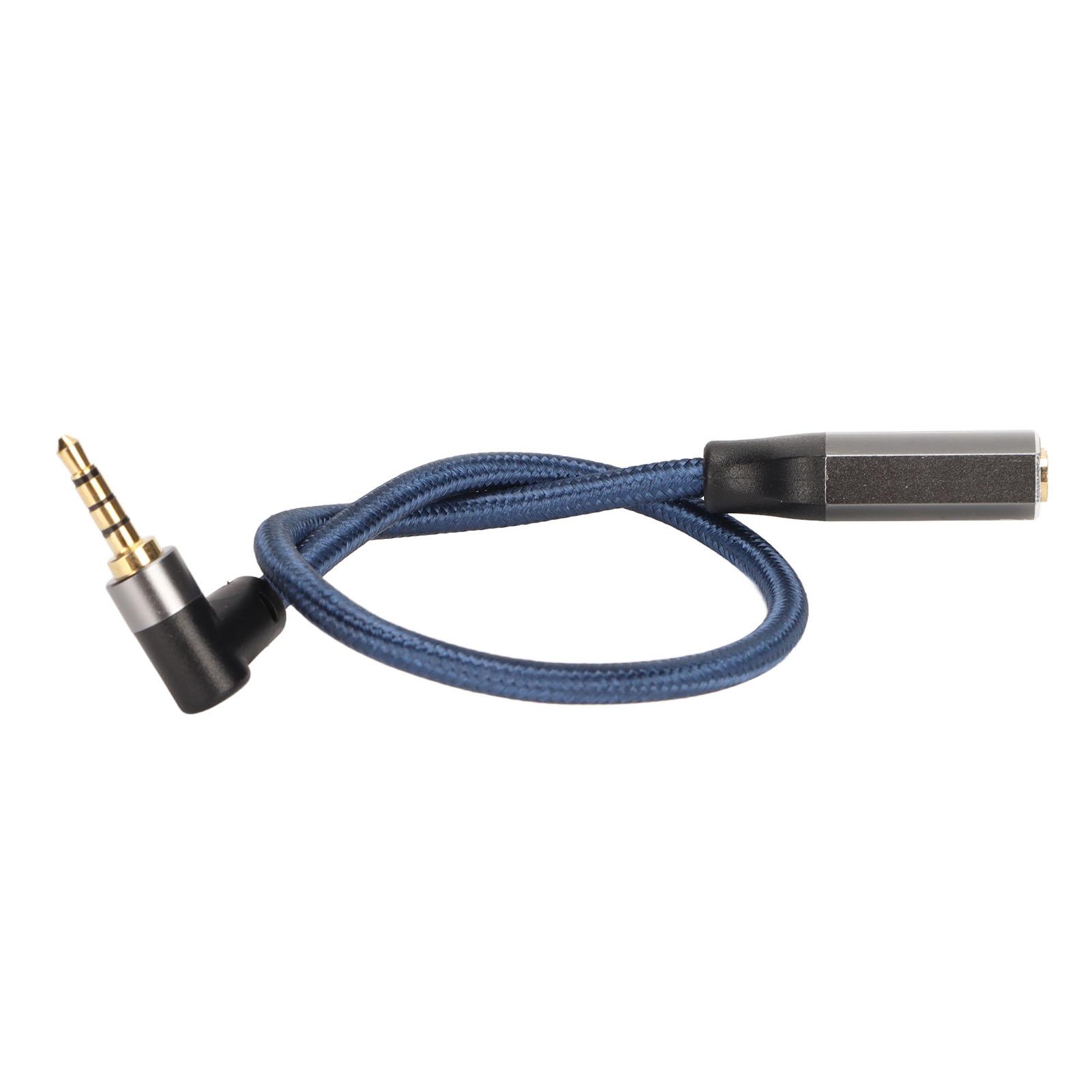 

Headphone Microphone Splitter Cable 90 degrees Elbow 1 Male to 2 Female 3.5mm o Extension Cord for PC