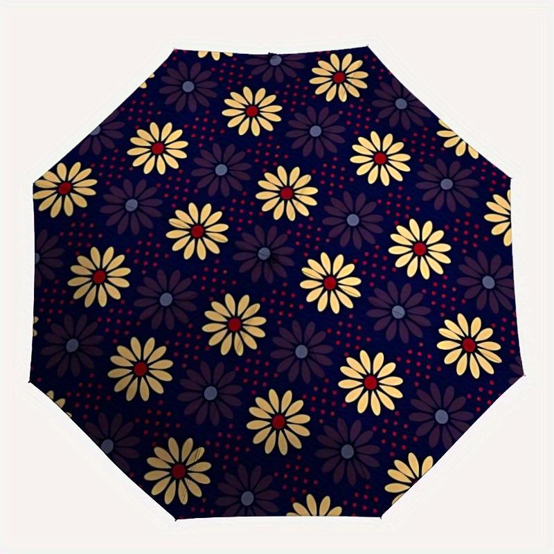 

1pc Floral Pattern Automatic Open/Close Umbrella, Ideal Fan Gift for Birthday, Christmas, Trendy Fashion yy250828088