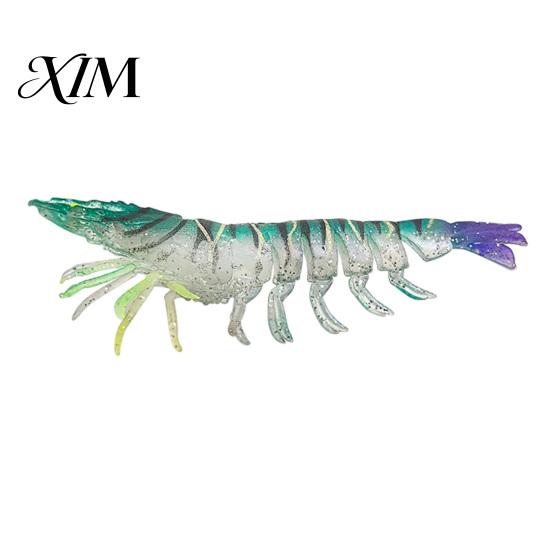 Predatory Fish Lures 9.5cm/4.8g TPE Soft Bionic Shrimp Bait, Realistic Glitter Lure, Simulation Artificial Prawn Swim Bait for Freshwater Saltwater