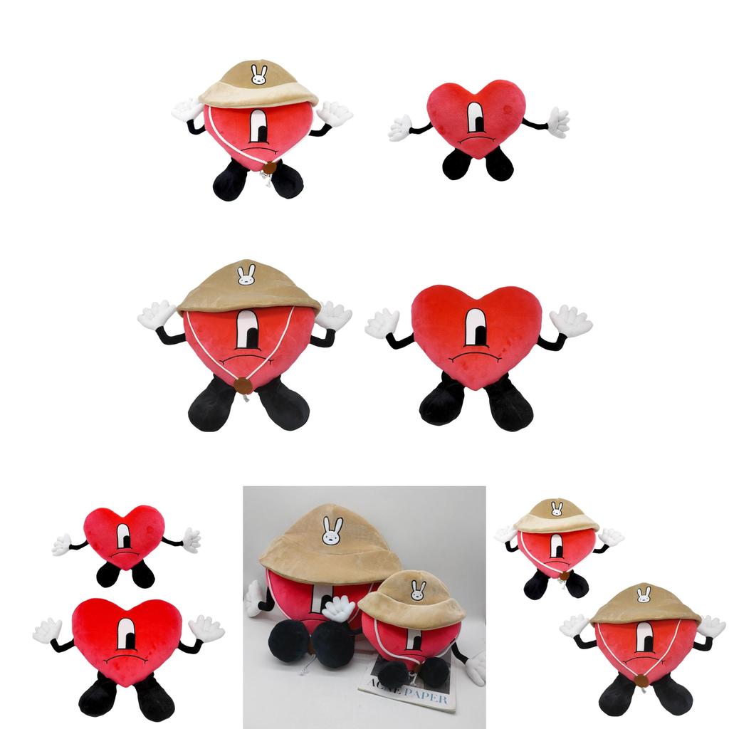 Un Verano Sin Ti Bad Bunny Plush Toy Soft And Durable Heart-shaped Pillow For Kids And Adults