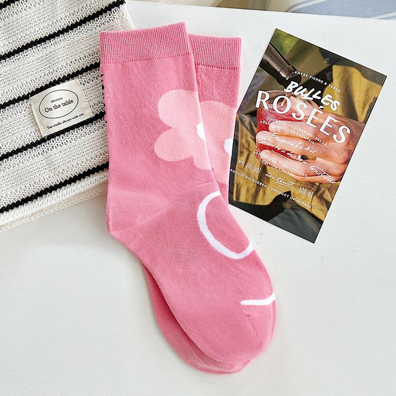 5 Pairs of Women's Spring and Summer New Lovely Boneless Tube Socks