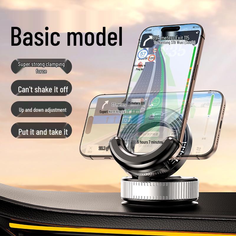 Silicone Car Phone Holder, 360° Rotatable, Anti-Shake, Universal Fit for Navigation and Desktop Use