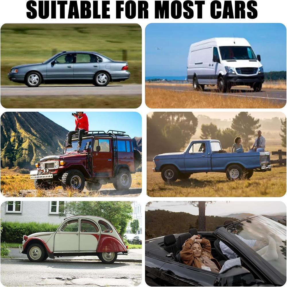 Car Sun Visor Vanity Mirror, Rechargeable Led Light Car Visor Mirror with 3 Lighting Modes,Travel Makeup Mirror with Dimmable Touch Screen for Car