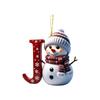 Acrylic Snowman Letter Car Hanging Ornament Christmas Car Decor