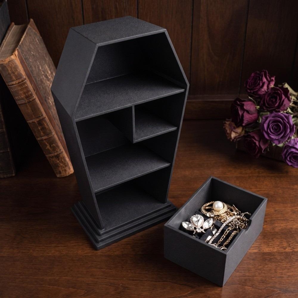 Gothic Travel Portable Storage Case Multi-compartment Ring Necklace Earring Storage Box Halloween