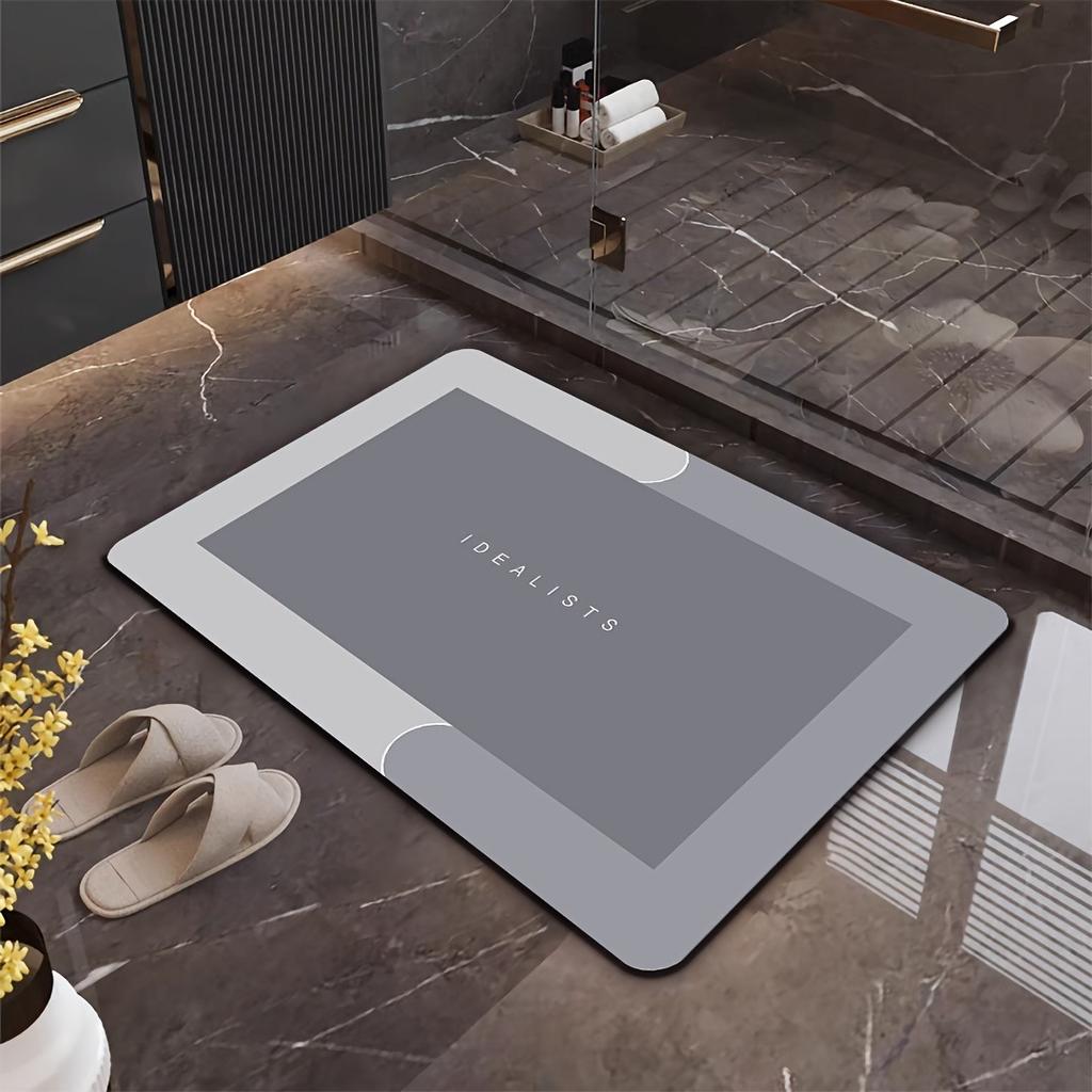 Alfombra de baño absorbente de diatomita antideslizante de 60*90cm, alfombra de ducha suave y de calidad súper alta de secado rápido