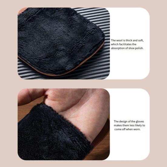 Rękawica do polerowania butów na zatrzask, zwijana do przechowywania, rękawica aplikator do pasty do butów, profesjonalne akcesorium do polerowania butów