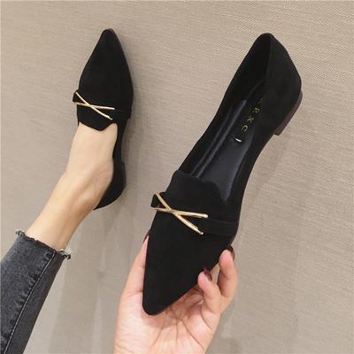 Shoes For Women Black Flat Woman Footwear Pointed Toe Loafers Stylish And Low Price Original Daily Routine Casual Light A
