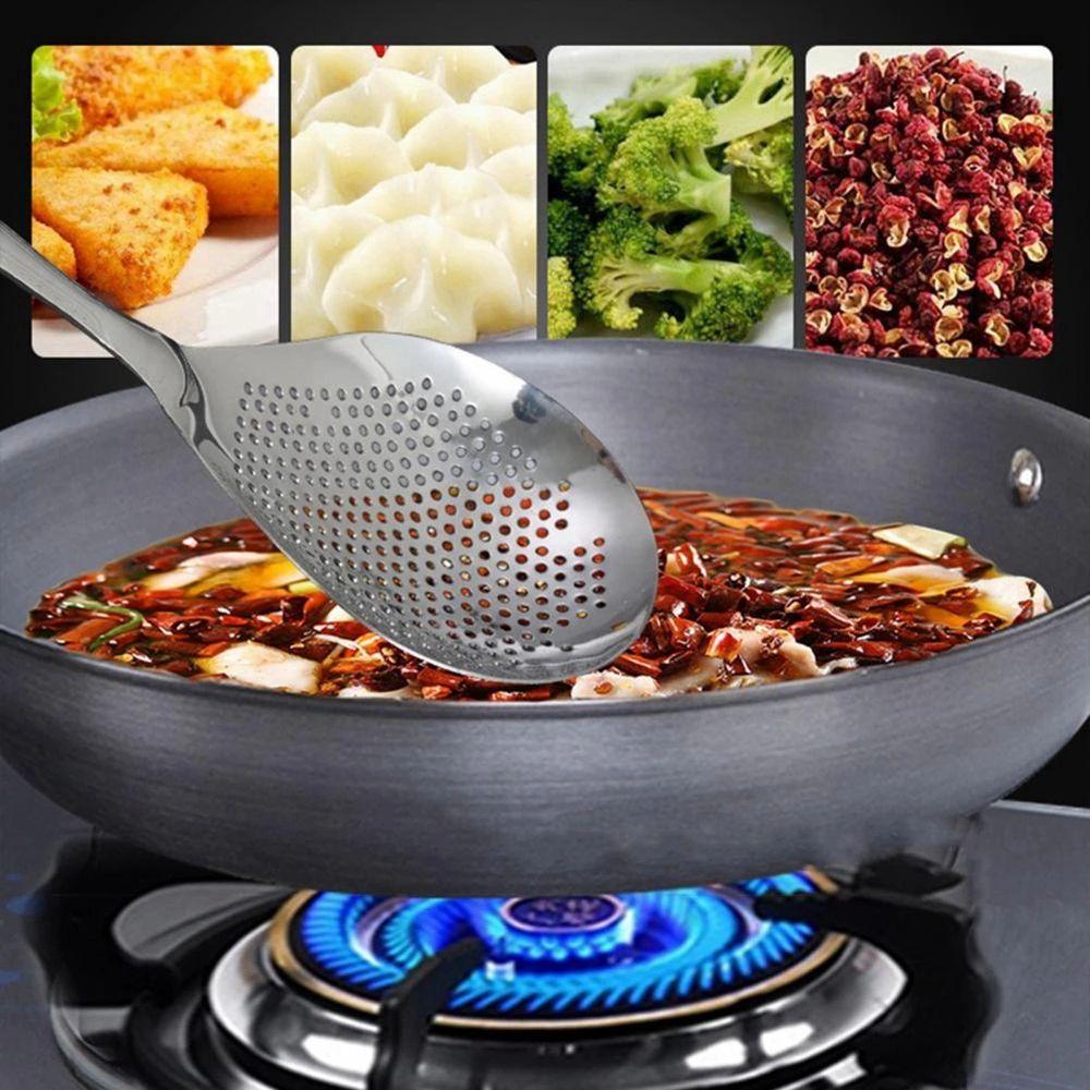 Home Cookware Dinnerware Food Cooking Gadgets Food Strainer Skimmer Filter Ladle Strainer Spoon