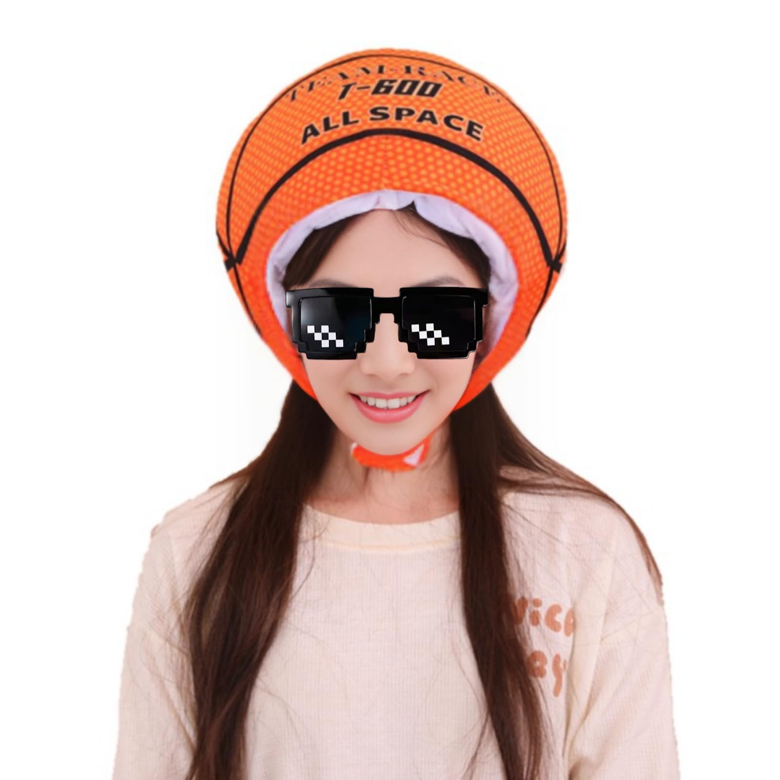 

Havery Basketball Halloween Cosplay Headgear, Cute Kigurumi Hat for Events, School Festivals (Basketball (Horizontal))