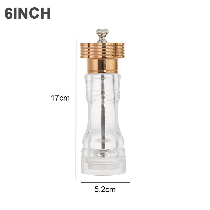 

Акриловая мельница для перца, прозрачная мельница для соли и перца, регулируемая степень помола, керамическая роторная мельница, кухонный аксессуар для приготовления пищи