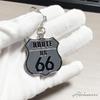 [ALOHAMONI] Metal Route 66 Vintage American Keychain Key Ring ROUTE66 Old American Highway Road