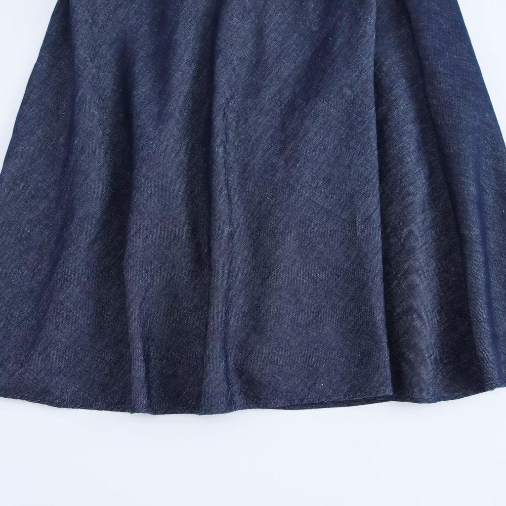 Spring 2025 Women's Fashion: Elegant Slim Fit Halter Neck Backless Denim Dress
