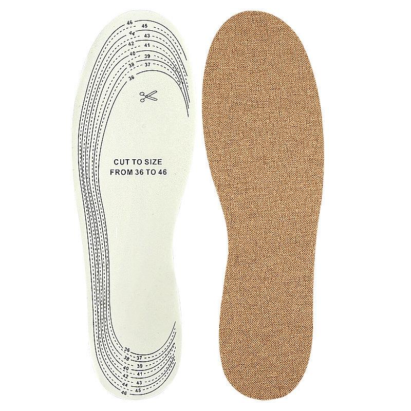 

Linen Latex Insoles Unisex Soft Shock Absorption Summer Cool Leisure Sports Latex Insoles Can Be Cut One Size (36-46) хакі