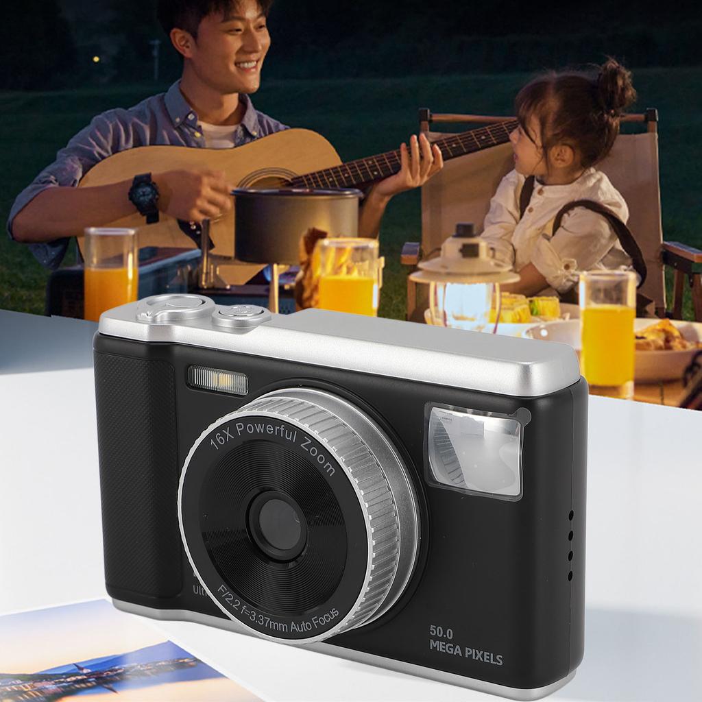 4K Digital Camera 50MP 2.8inch Screen Auto Camera with 16X Digital Zoom Flash Anti Shake for Teens Adult Beginner