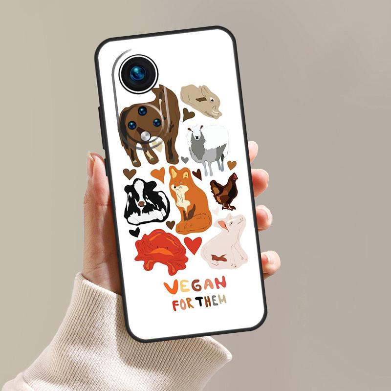 Vegan Pattern Case For Honor Magic 8 6 5 7 Lite 400 Pro 200 90 70 50 X8c X8b X9a X9b X9c X9d Win RT Cover