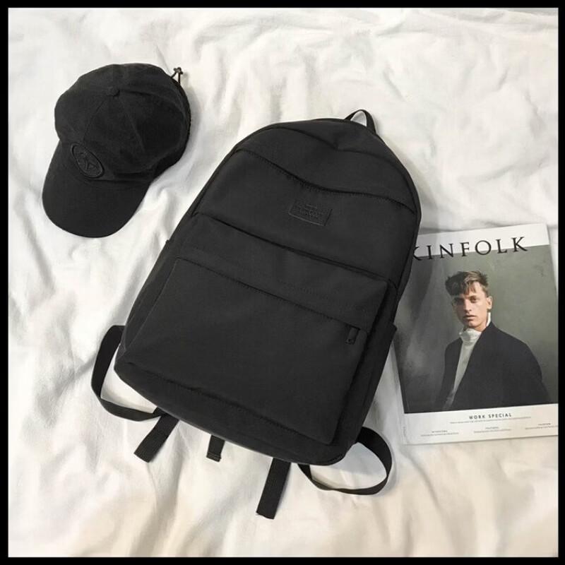 Lishen Solid Color Large Capacity Student Backpack