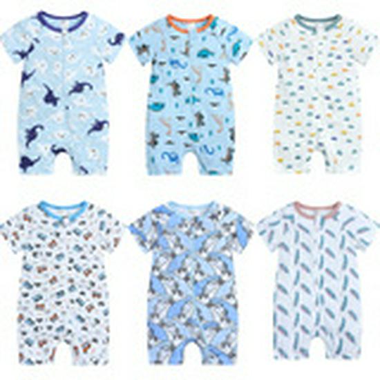 Infant Bunny Ear Jumpsuit - Summer Short Sleeve Romper for Babies and Toddlers