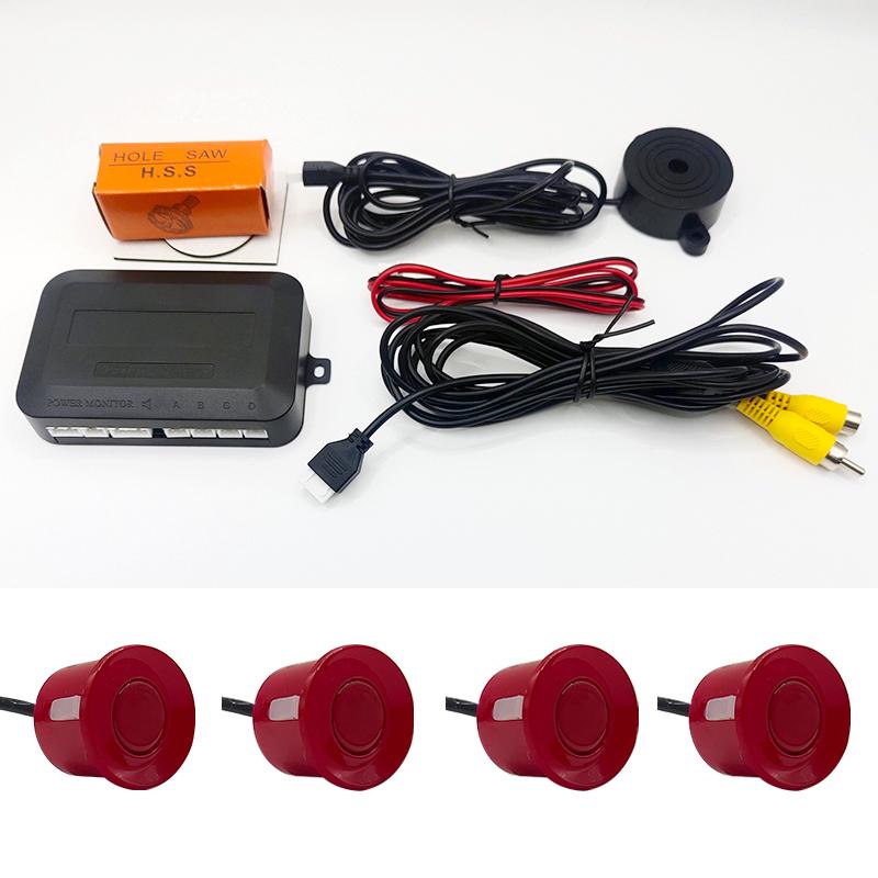 Video Parking Sensor Kit Car Reverse Backup Radar Assistance Auto Monitor Digital Display forMonitor Camera System