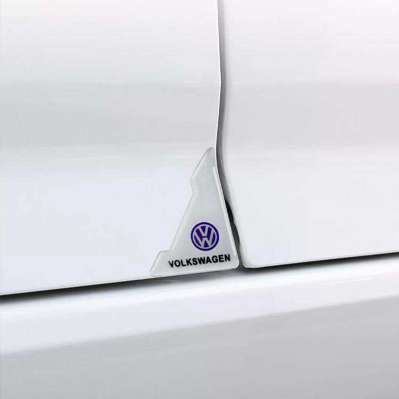 For Volkswagen 2/4pcs Car Door Corner Transparent Protective Stickers for VW Rline GTl R Golf 7 Polo Tiguan Passat Jetta Lavida Touran R32 MK4 EN1