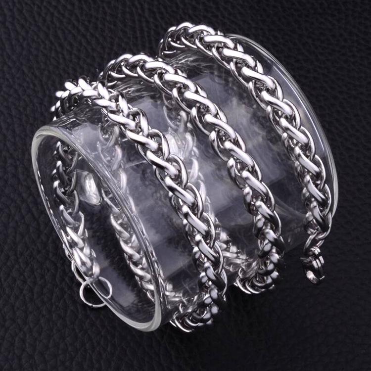 Men's Six-Sided Polished Cuban Titanium Steel Necklace
