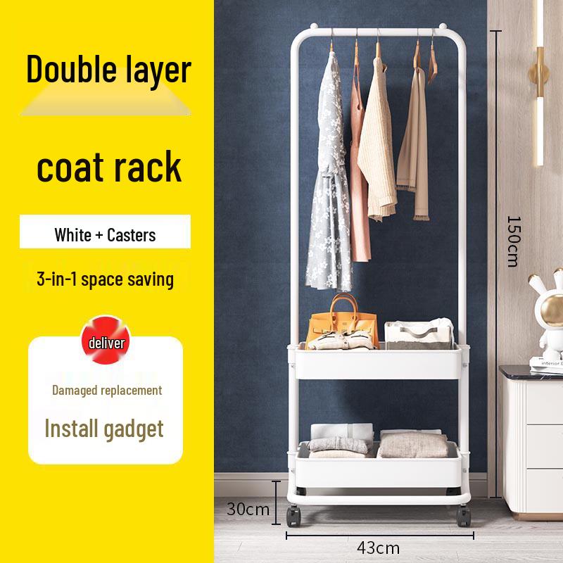 Thickened Floor-Standing Clothes Rack for Bedroom & Dormitory