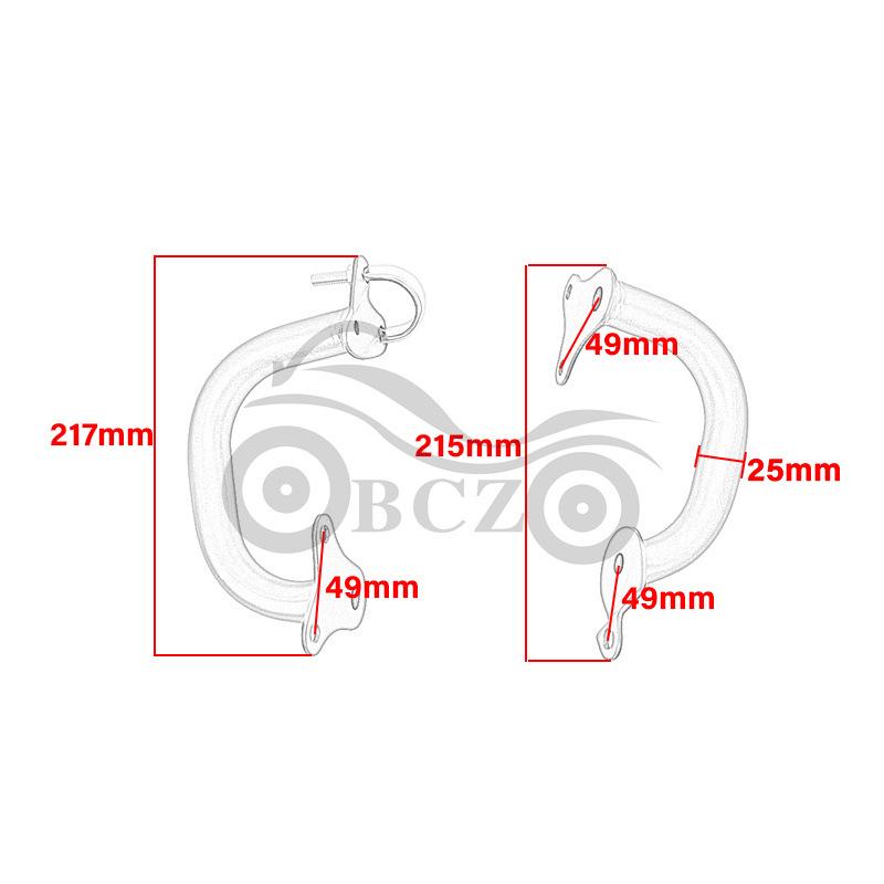 CB750 Modified Engine Black Bumper Guard Protector Pair