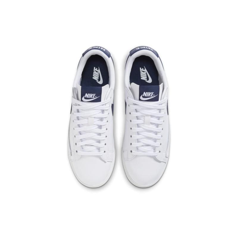 Nike Blazer Low Le White Navy Women's Sneakers Skateboard Shoes AV9370-119