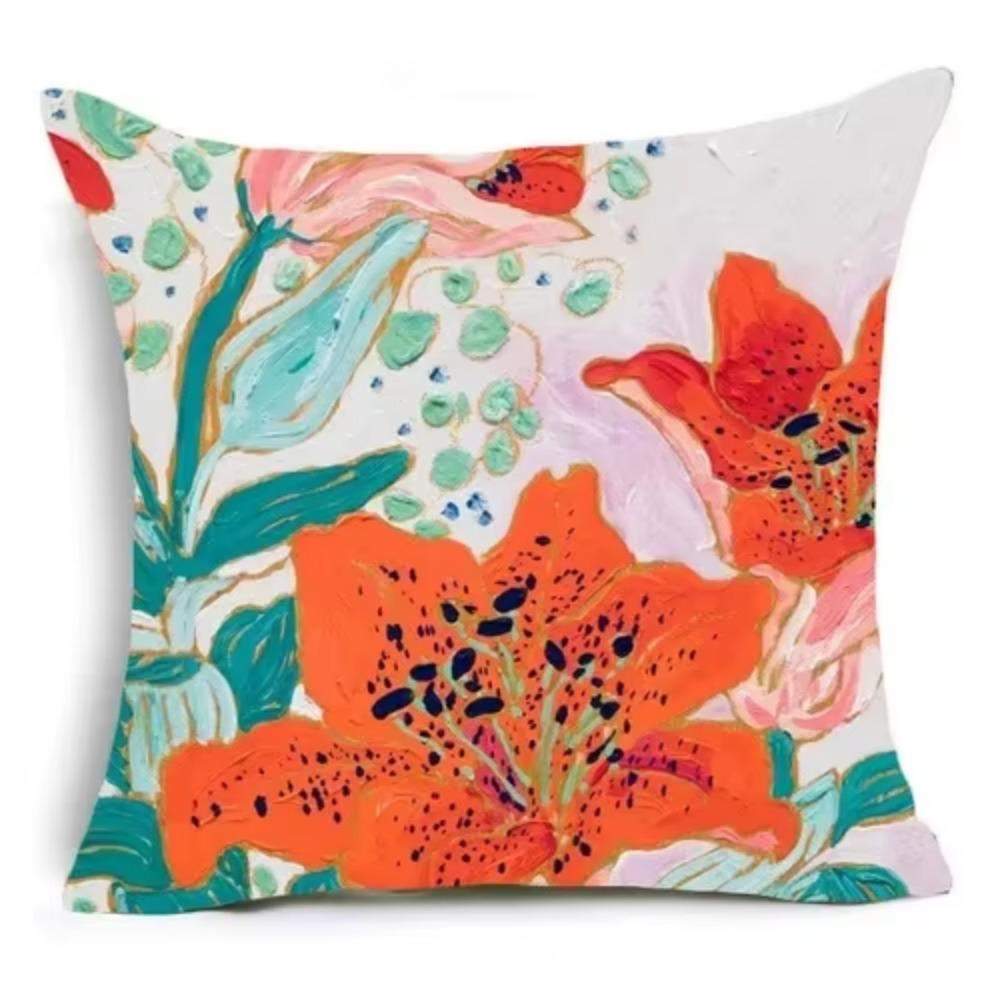 Nordic art bouquet printed pattern cushion cover for home living room sofa bedroom decoration throw pillow pillowcase