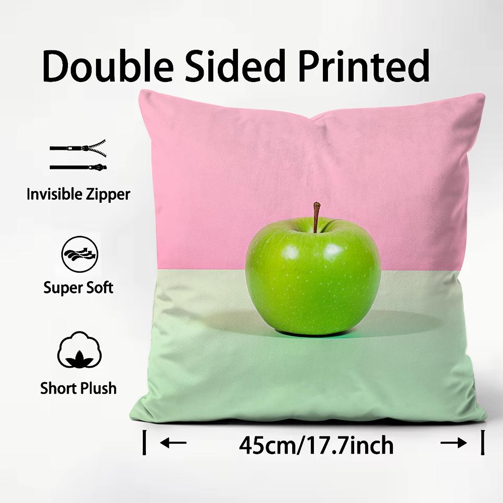 Funny Tropical Plant Fruits Cushion Cover Plush Fabric Soft DoubleSided Printed Sofa Warm Winter Home Child Gift Pillow Case