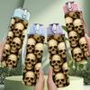 1PC Group Human Skull Skeleton Print 750ml Color Plastic Sports Water Bottle Leakproof Flip Straw Lid Suitable for Sports Office Home Use