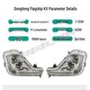 Dongfeng Tianlong Flagship KX LED Bi-Xenon Headlight Assembly - Super Bright Quad Low Beams