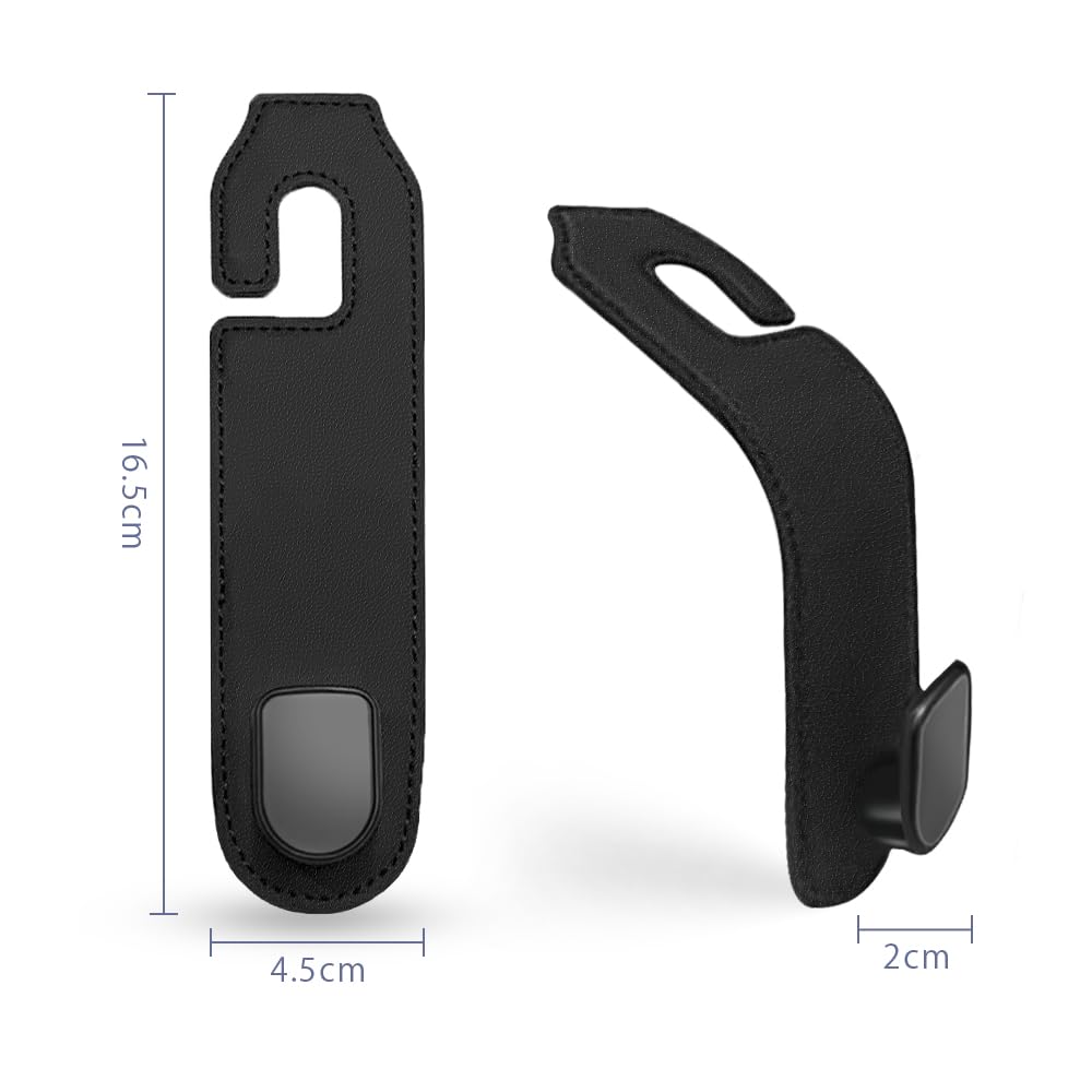 Car Hooks, Headrest Hooks, Seat Hooks, Dedicated Seat Hooks, Front and Rear of Seats,