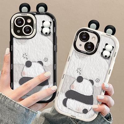 Suitable for Huawei P60 Mobile Phone Case Mate50/40 Cute Panda Three-dimensional Doll Honor 70 Girls Cream Shell Soft