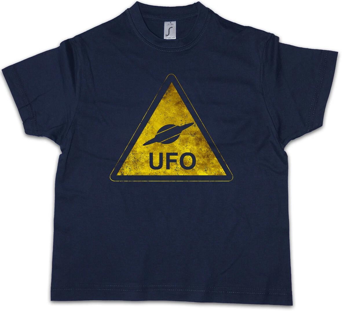 UFO SIGN Kids Boys kids boys T-Shirt Alien Grey Area 51 TR3B Blue Book Flying Saucer 120