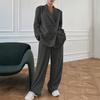 Women's Suits 2 Piece Set Oversized Blazer Jacket And Wide Leg Dressy Pants Casual Business Set Formal Office Work Outfits