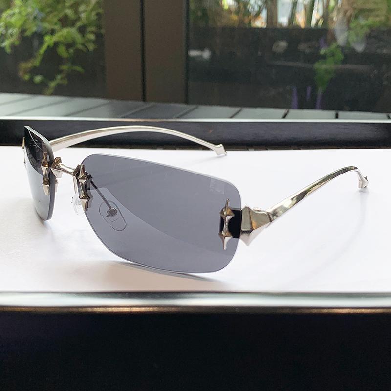 

Модные Новые Солнцезащитные Очки Devil Element Без Оправы, Персонализированные Middin, Декоративные, Трендовые, Устойчивые к УФ-излучению, Зеркальные, 90270 серый