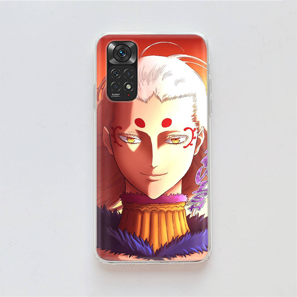 

Чехол DT51 Black Clover Anime для Samsung A04 A14 A23 A34 A54 M23 M33 M52 M53 Realme 10 9 C30S C35 C55 VIVO Y02S Y21 Y33S Y51 X80 Pro Прозрачная крышка Realme 10 эбеновый
