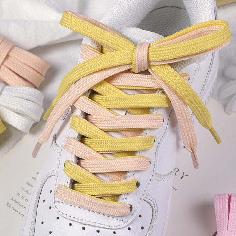 1 Pair Solid Flat Shoelaces for Sneakers Canvas Casual Shoe Laces Women Men Sports Shoelace 0.8cm Rope Laces for Shoes Strings